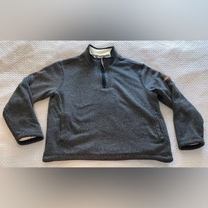 Orvis Classic Collection Sweater Men's XL Long Sleeve 1/4 Zip Sherpa Fleece Gray